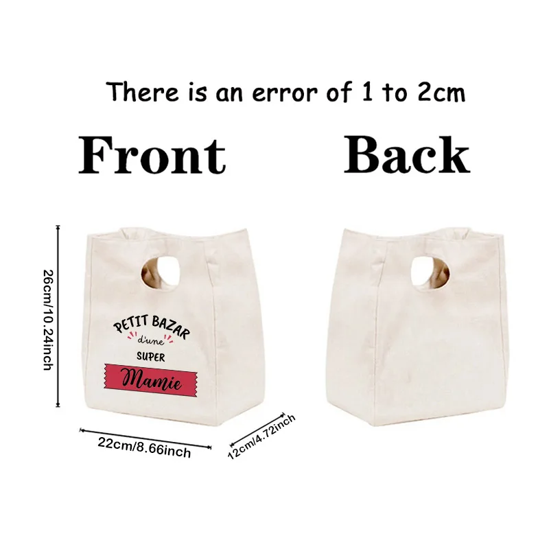 1 قطعة سوبر مامي نمط الغداء حقيبة للحفاظ على البرودة المحمولة معزول بينتو حمل الحرارية أكياس تخزين المواد الغذائية المعلم هدية عيد الجدة #2