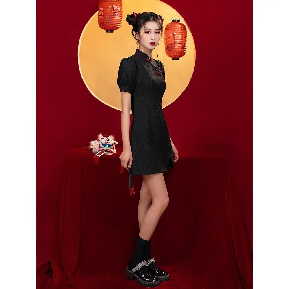 Chinese Vintage female Dress Old Shanghai Dragon&Phoenix Qipao Elegant Halloween cosplay Women Cheongsam Collar Sexy Vestidos