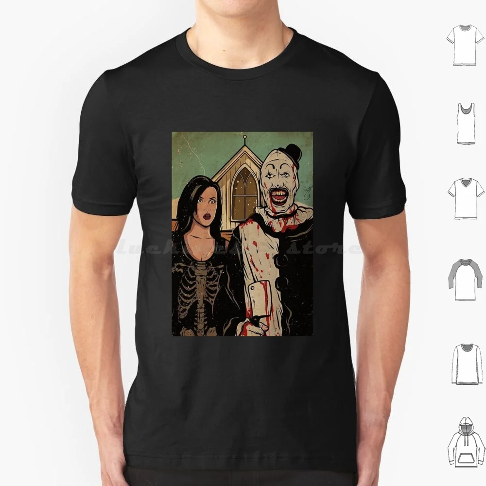 Birthday Gift Terrifier Horror Movie Art Retro Wave T Shirt Cotton Men Women DIY Print Terrifier 2 Terrifier Horror Halloween