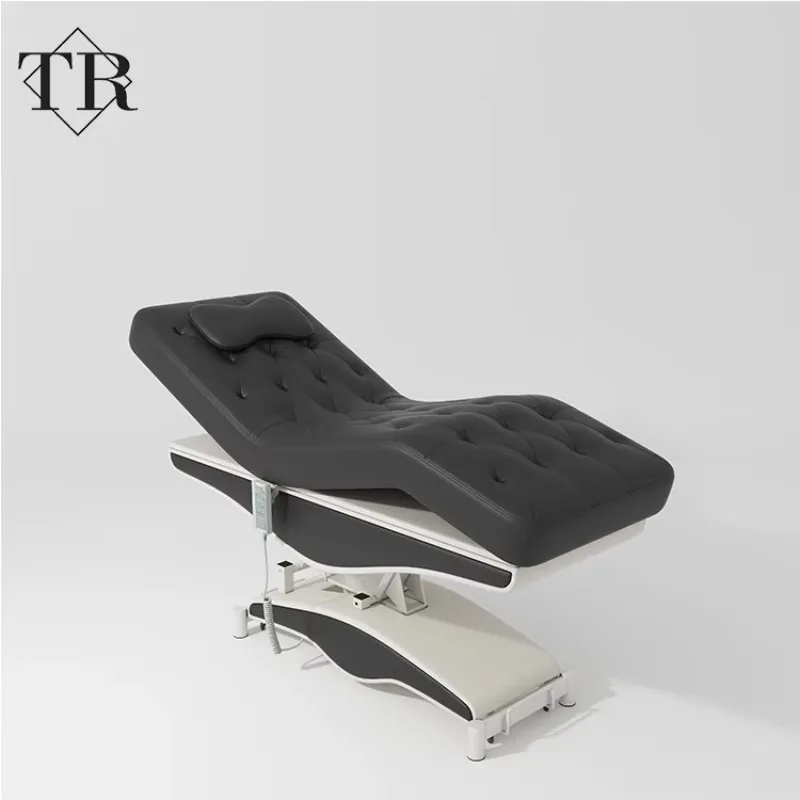 All Purpose Intelligent Control Electric Black Facial Beauty Salon Furniture Eyelash Cosmetic Spa Bed Massage Tables