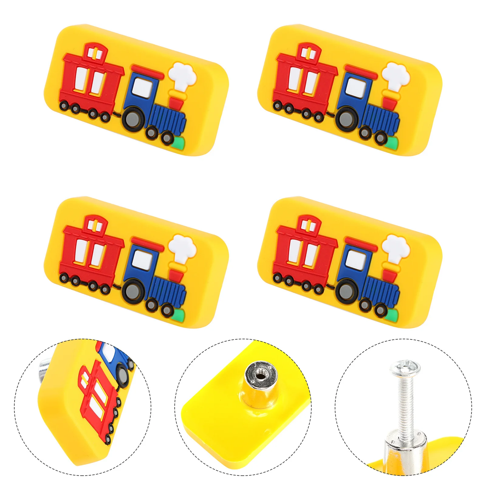 

4Pcs Cartoon Style Cabinet Door Handle Durable Ceramic Drawer Knobs Cupboard Pull for Furniture Decoration Cabinet Handle