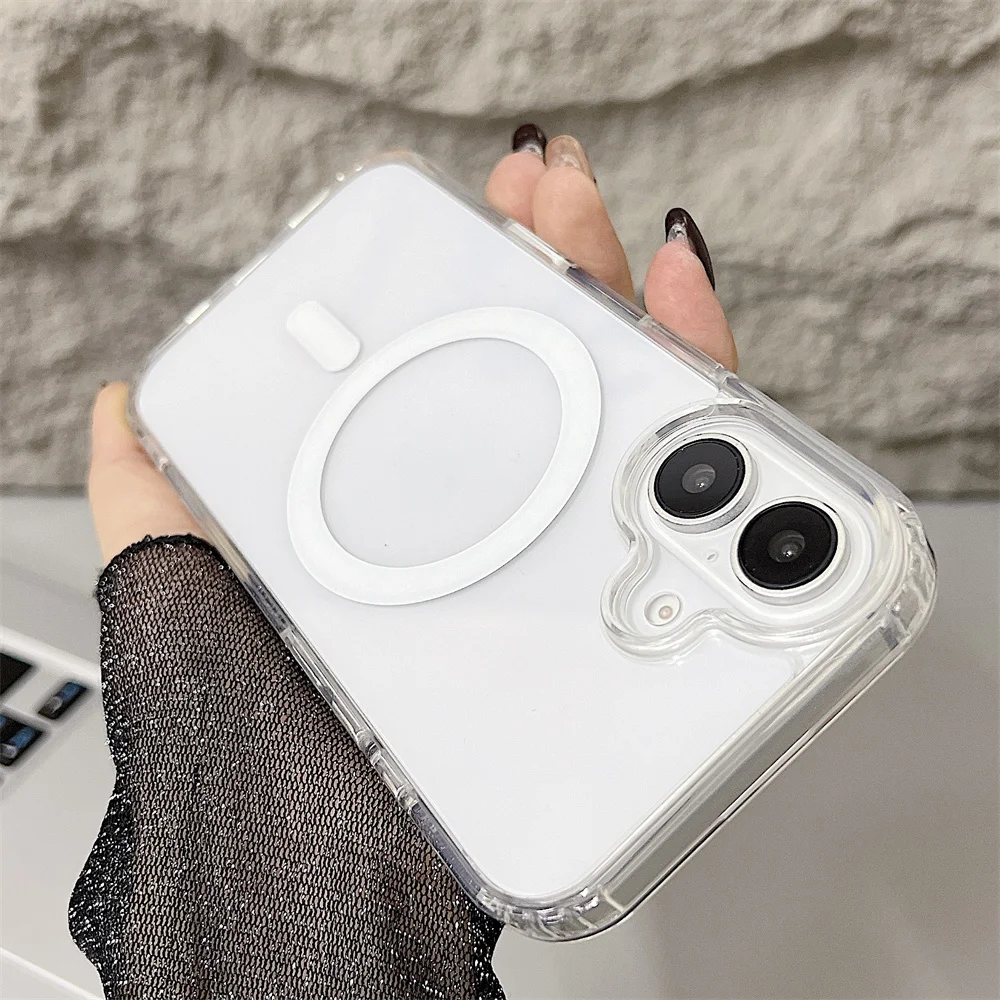 NEW Original Smart Island Camera Control Button AI Case for iPhone 16 16 Pro Max 16Plus 16Pro Transparent Wireless Charge Cover