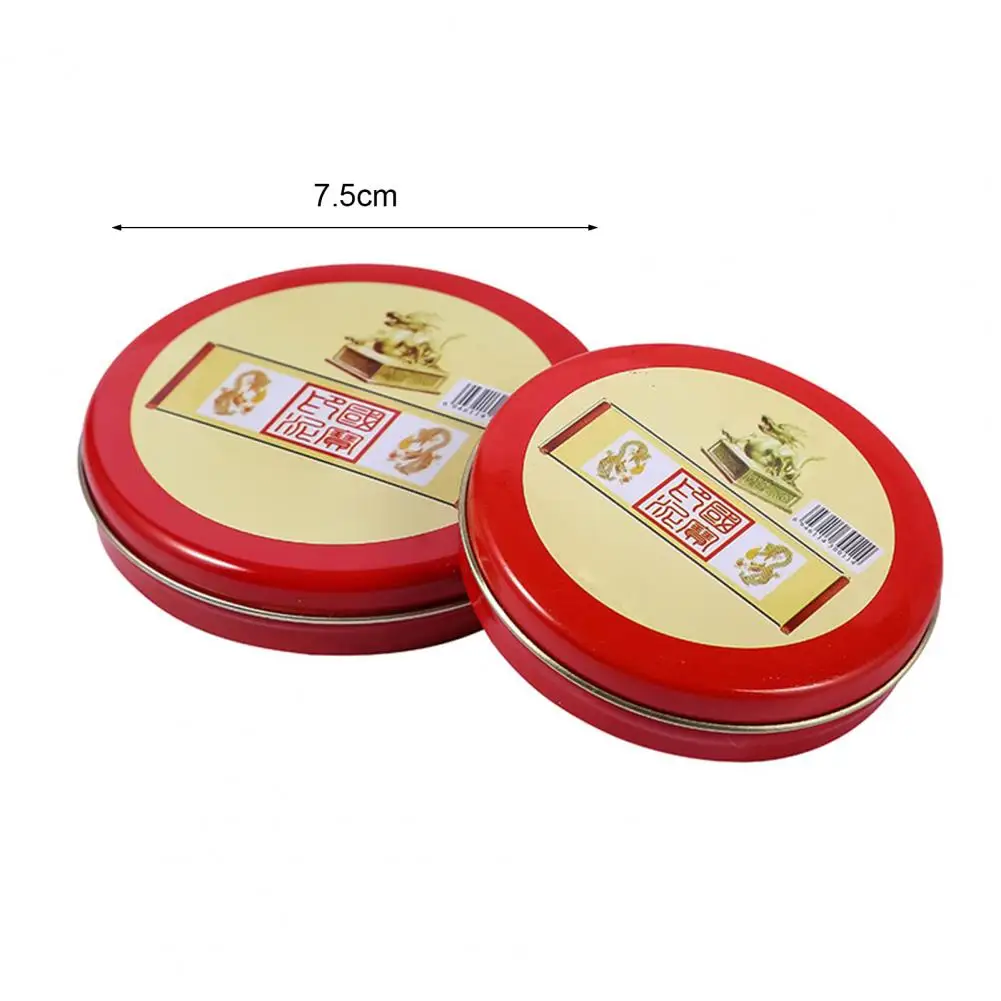 2 Pcs Ink Pad  Exquisite Small Size Red Ink Pad  Vermilion Inkpad Seal Painting Red Ink Paste