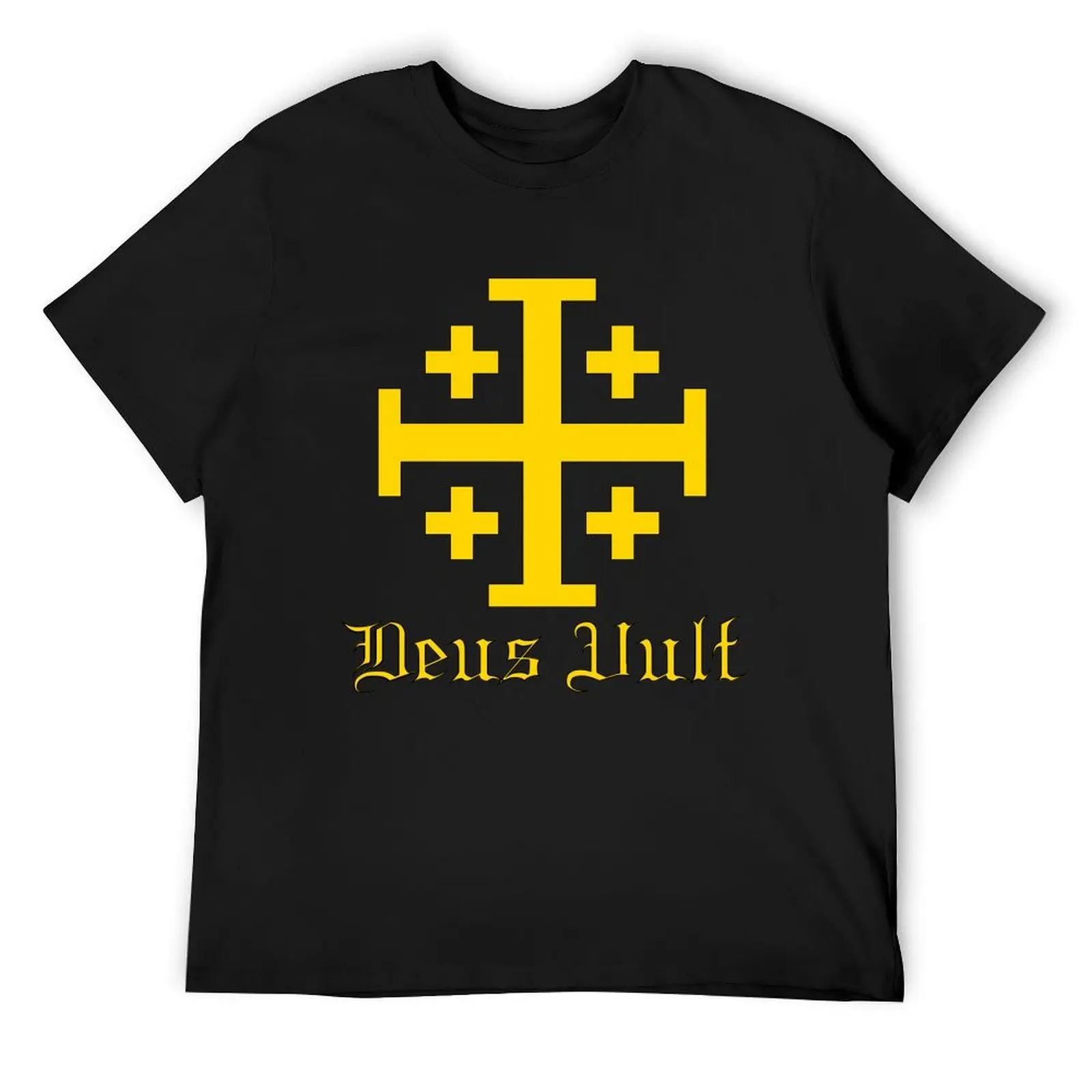 

Crusader Cross - Deus Vult - Gold T-Shirt