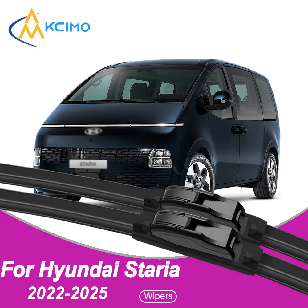 

For Hyundai Staria US4 2022-2025 Front Windshield Wiper Blades 2pcs Quiet Rain Windscreen Window Accessories