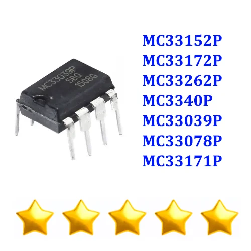 5Pcs/Lot MC33171P MC33171 DIP-8 MC33171PG MC3340P MC3340 MC33262P MC33262 MC33172P MC33172 MC33152P MC33152 MC33078P MC33039P IC