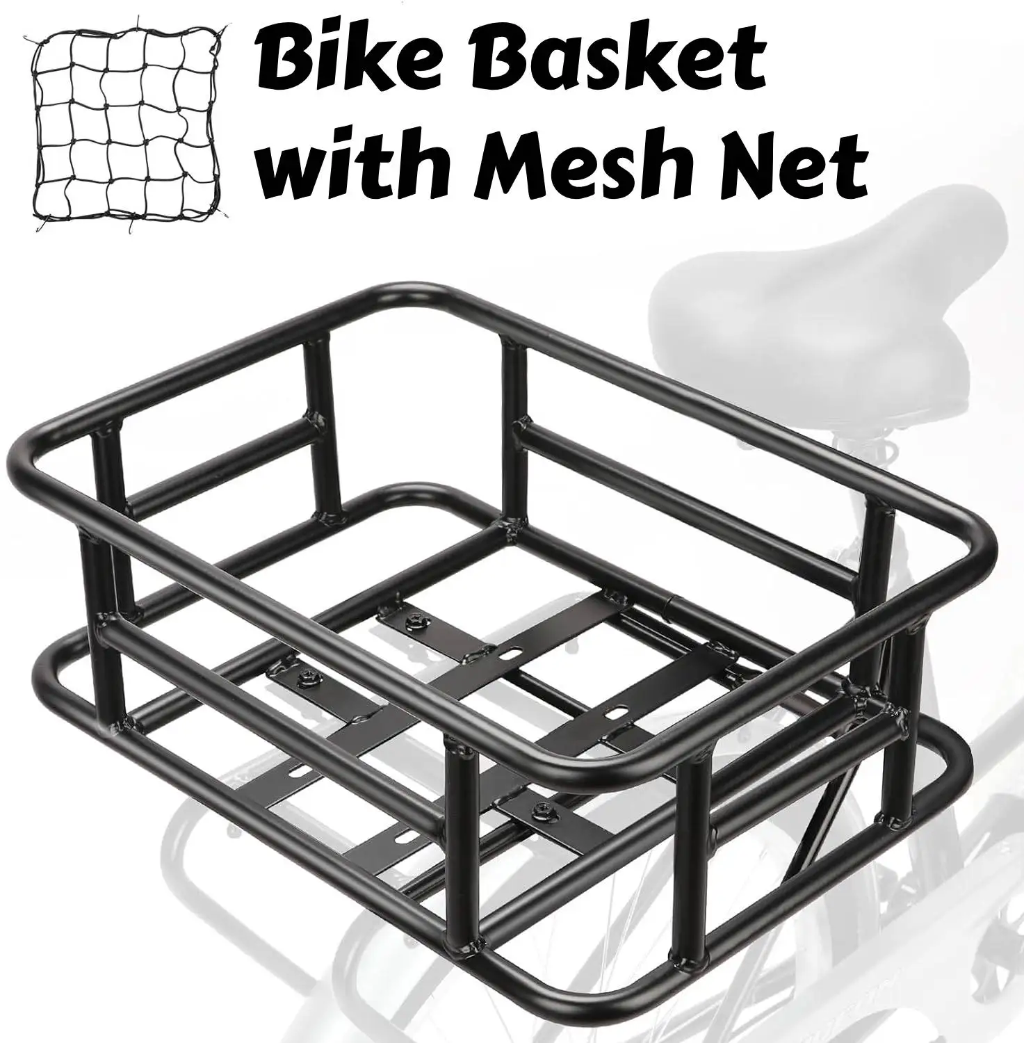 

Rear rack bicycle basket Bikes Basket Rear Large Capacity Detachable Bicycle Basket Bicycle Cargo Rack Bag