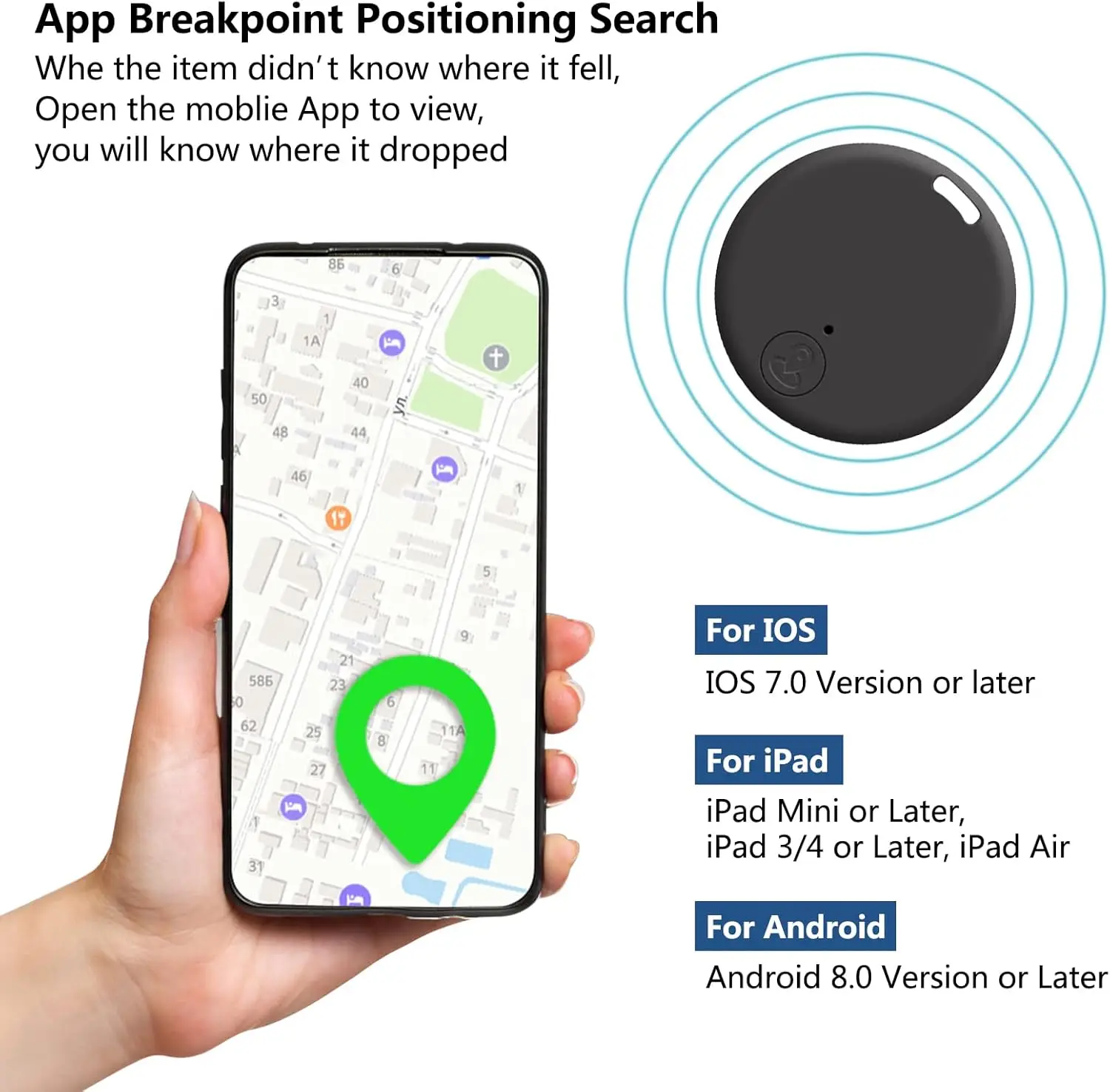 

Мини GPS-локатор, анти-потерянная сигнализация, брелок-кошелек, смарт-тег, Bluetooth-совместимый брелок-трекер, брелок для собак, домашних животных, детский трекер, искатель ключей
