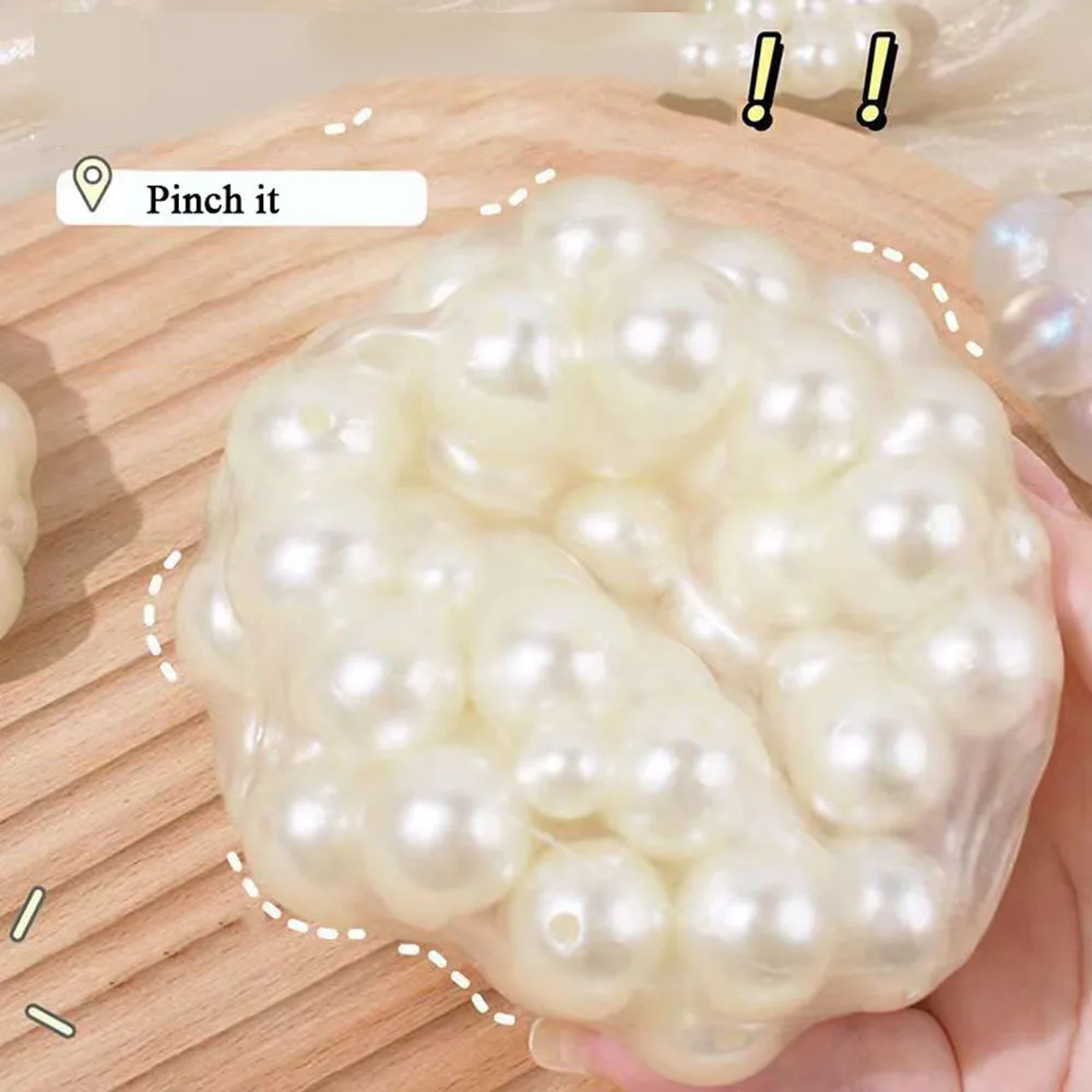 Popping Pearl Squishy Toy Interesting Pearl Decompression Toy Funny Decompression Squeeze Ball Gift Squishy Stresd Reliever Vent