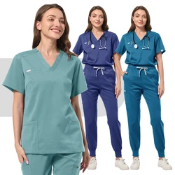 Uniformes quirúrgicos para sala de operaciones, uniforme médico sólido de alta calidad para clínica de mascotas, salón de belleza y enfermería, venta al por mayor
