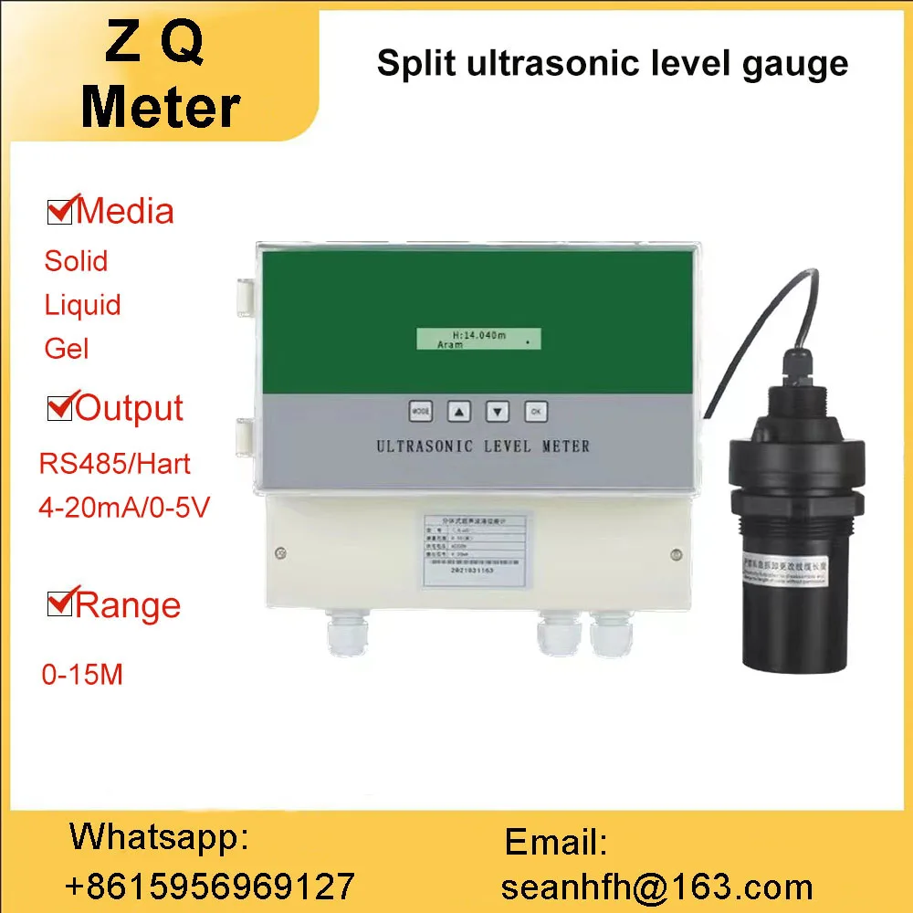 Split ultrasonic level gauge split level gauge switch relay split level gauge ultrasonic water level control RS485 4-20MA