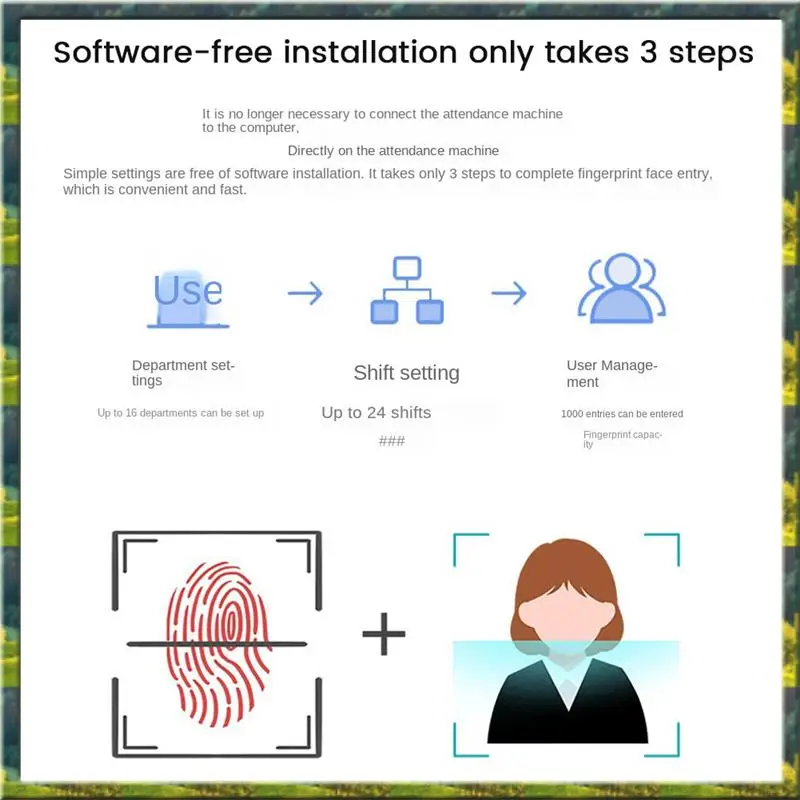 ABGZ Plastic Attendance Machine Biometric Attendance System 1000 Fingerprint Capacity Support USB Driver Download AU Plug