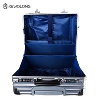 100% Aluminum Body Business Carry-on Suitcase 18 Inch, TSA Lock Laptop Bag with Spinner Wheels, Hardside Compact Travel Luggage 6