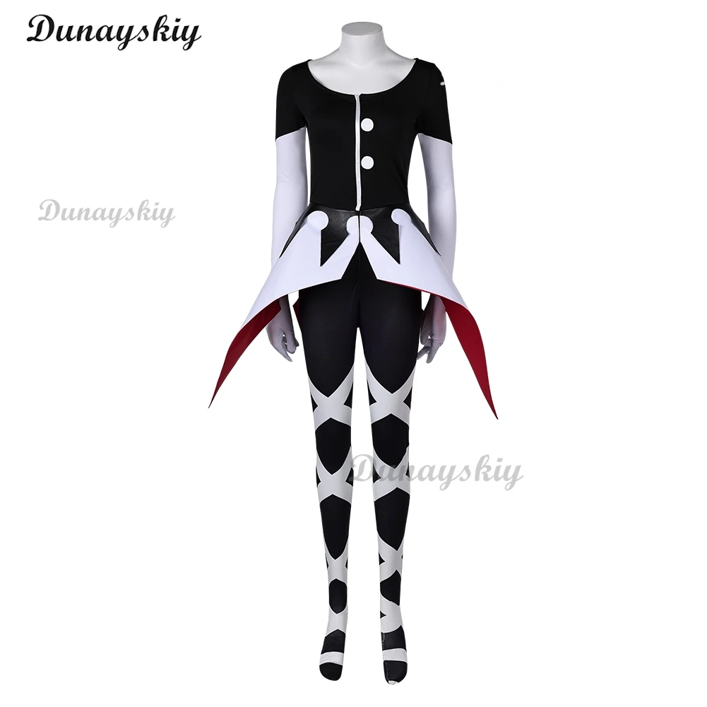 อะนิเมะ Hazbin คอสเพลย์โรงแรม Carmilla Carmine เครื่องแต่งกายชุดสูทชุดเครื่องแต่งกาย Carnival Party ฮาโลวีนเครื่องแต่งกายสําหรับสตรี