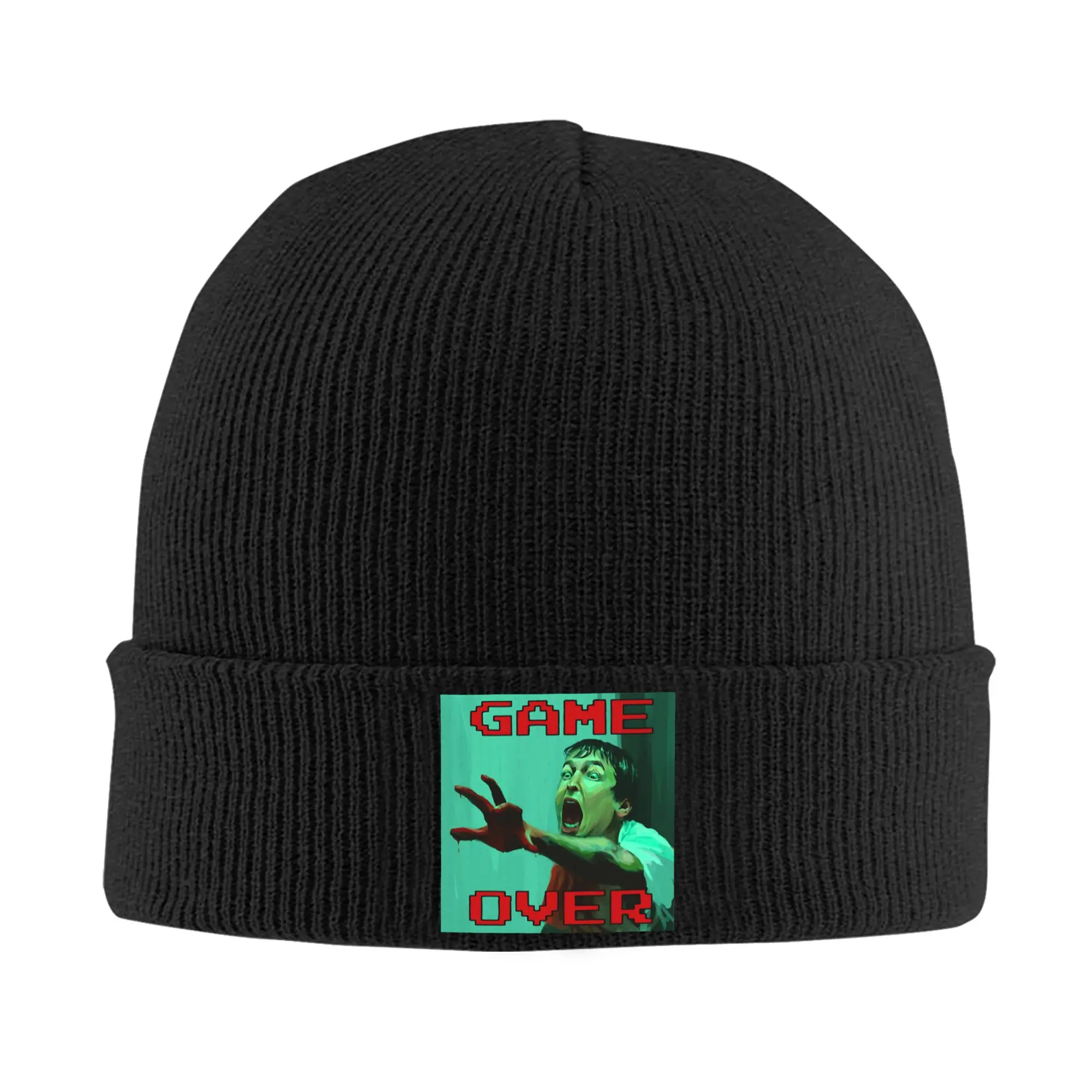 Adam Saw Game Over Horror Knitted Hat Beanies Winter Hats Warm Unisex Color  Caps for Men Women Gifts