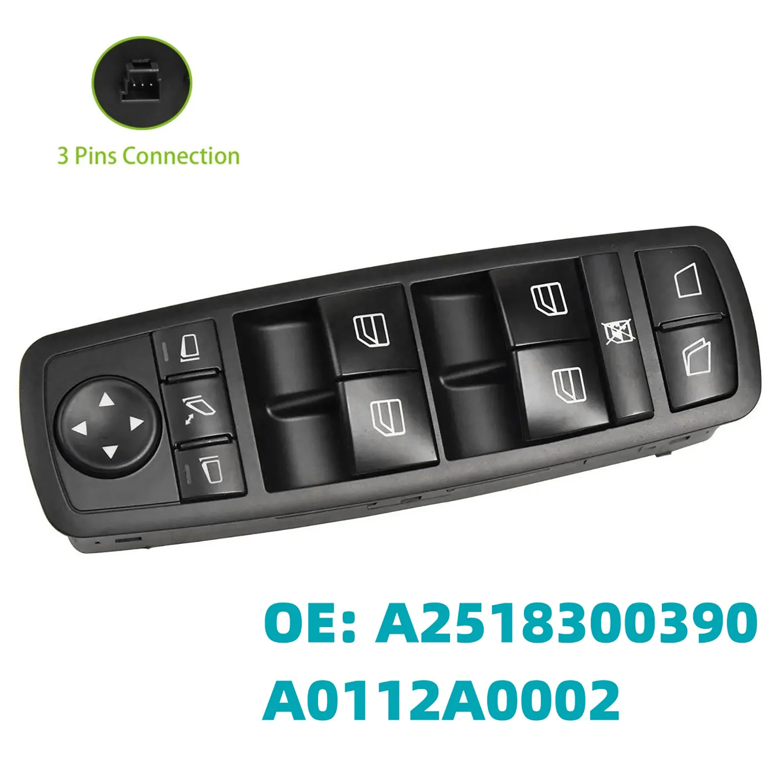 A2518300390 Master Window Control Switch for Mercedes ML GL R Class W164 X164 W251 2006-2012 Auto Accessories Replacement