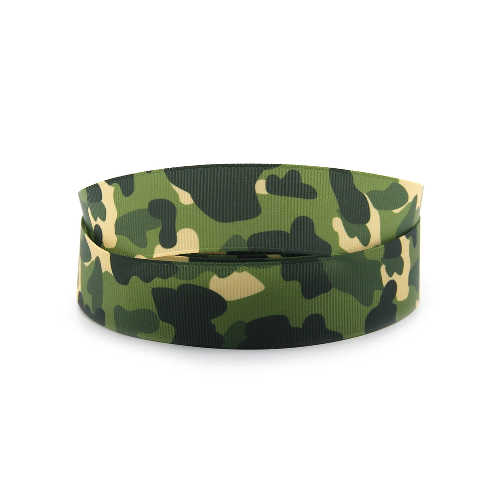 5 Yards Multi Size Camouflage Printed Grosgrain Ribbon For Craft Supplies Sewing Accessories,5Yc10631