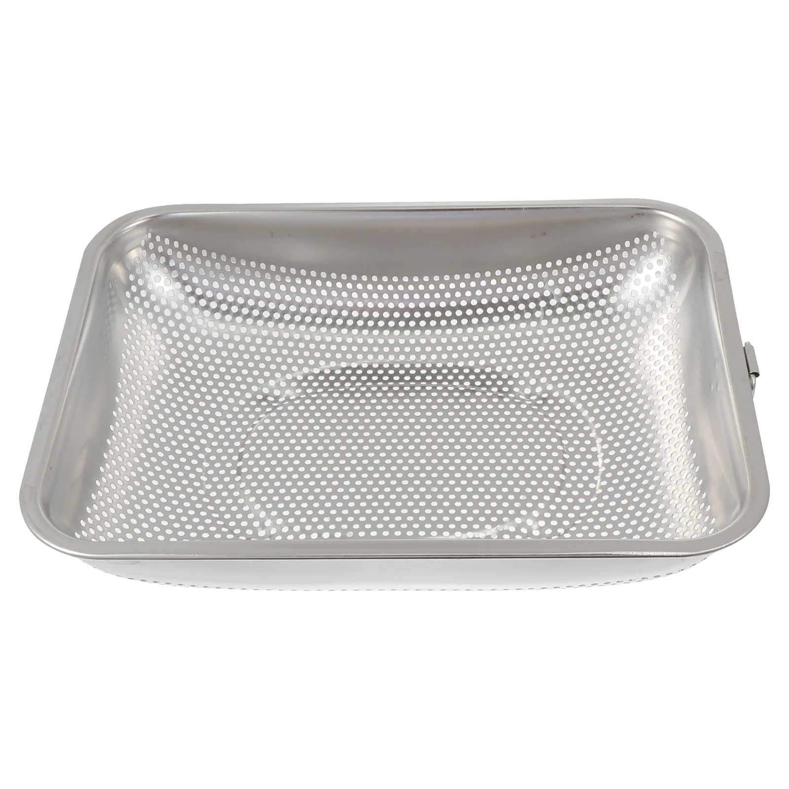 1pc Stainless Steel Draining Basket Smooth Leakproof Design Strong Hardness For Rice Washing Fruit Cleaning Multipurpose Kitchen