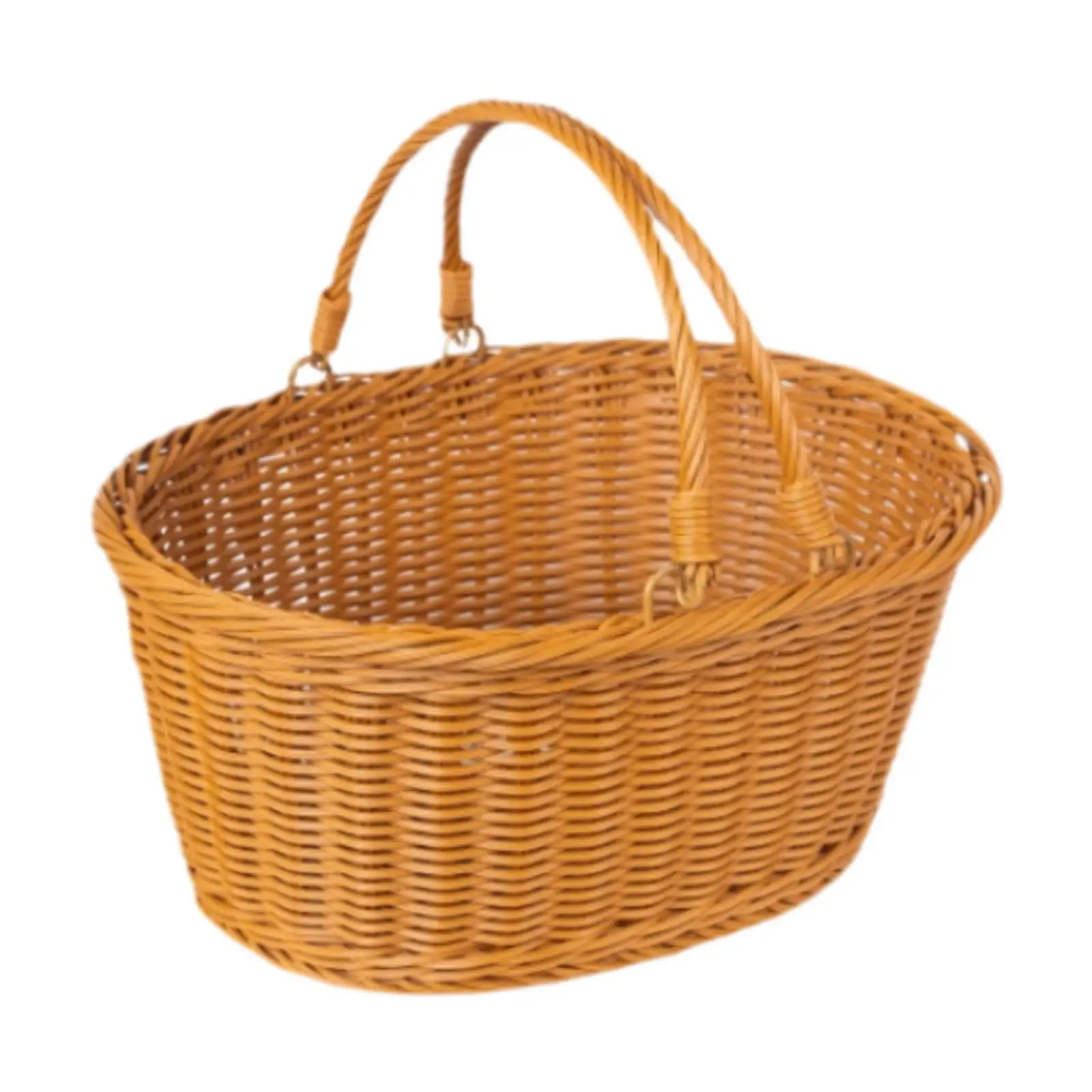 Picnic Basket Easter Basket Lightweight Woven Shopping Basket for Park Beach