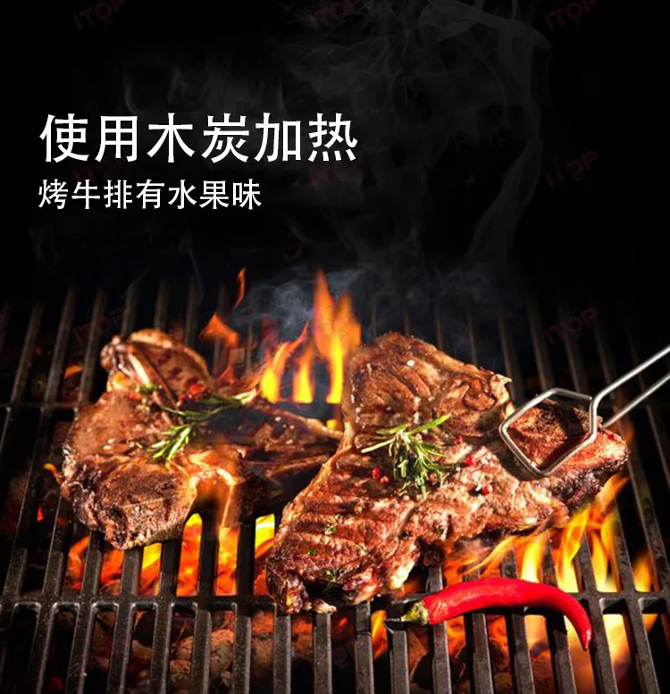 Commercial, fruit charcoal steak, oven, oven, 2-in-1
