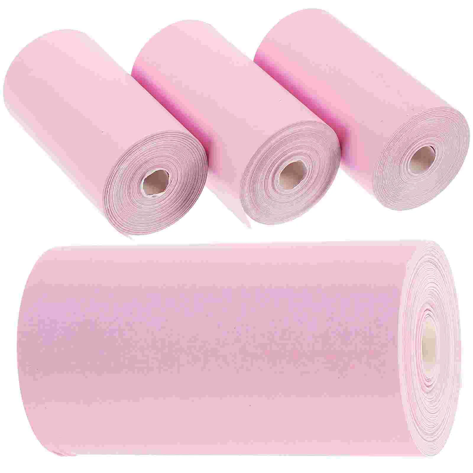 4 rollen roze printerpapier kassa thermische etiketten sticker afdrukken stickers