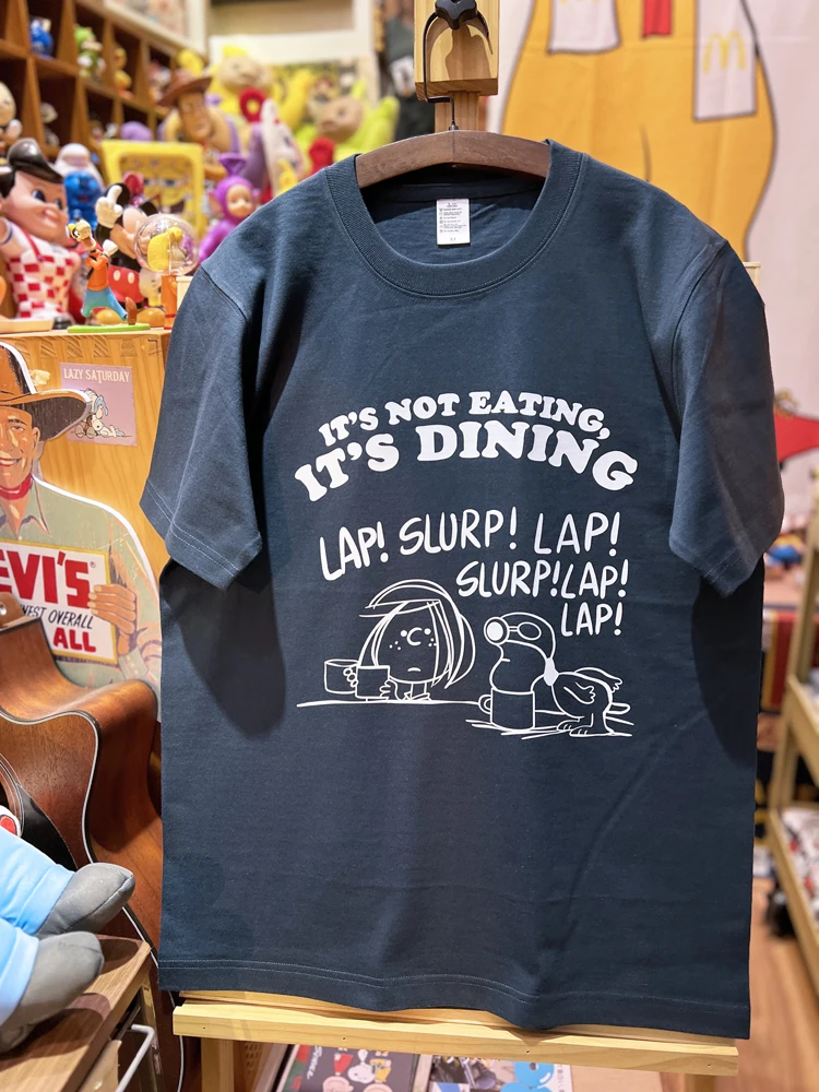 تي شيرت أمريكي عتيق الطراز لطيف من القطن الخالص بياقة دائرية وزن 265 جرام ثقيل الوزن للأزواج صيفي للتنقل اليومي بتصميم كرتوني...