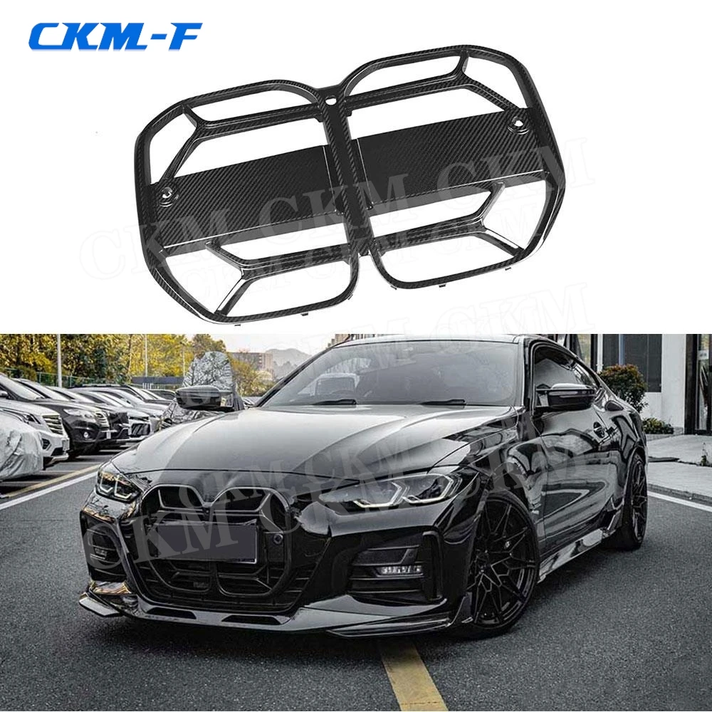 

Carbon Fiber Bodykits Front Bumper Racing Grill Car Grille Grills Front Kidney Accessories For BMW 4 Series G22 G23 Coupe 2021 +