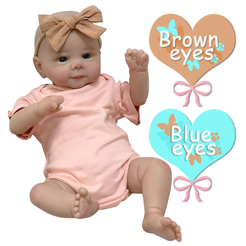 SANDIE 19Inch Baby Girl Juliette Reborn Doll Soft Cuddly Body Lifelike 3D Skin Paint with Genesis Paint Visible Veins Art Doll