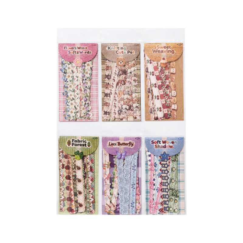 

Набор из 6 упаковок милых канцелярских наклеек ручной работы с цветами для джанк-журналов, планеров, декоративных стикеров для скрапбукинга