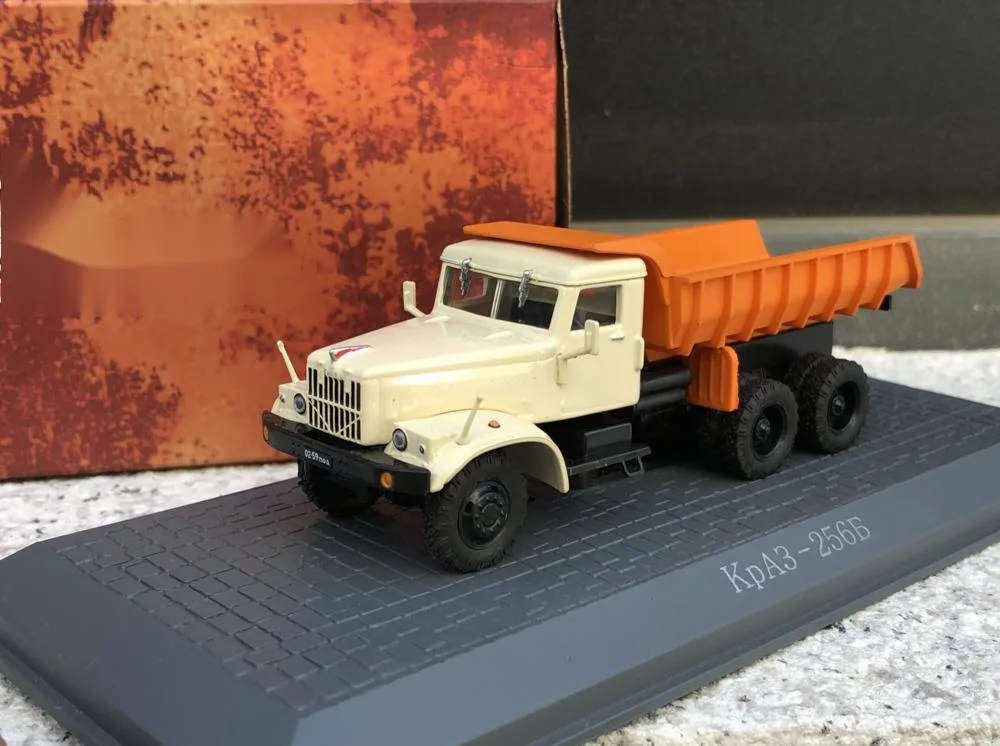 รถบรรทุกเทท้ายรัสเซีย KPA3-256 ขนาด 1/72 ทำจากโลหะ ของสะสมสำหรับเด็ก