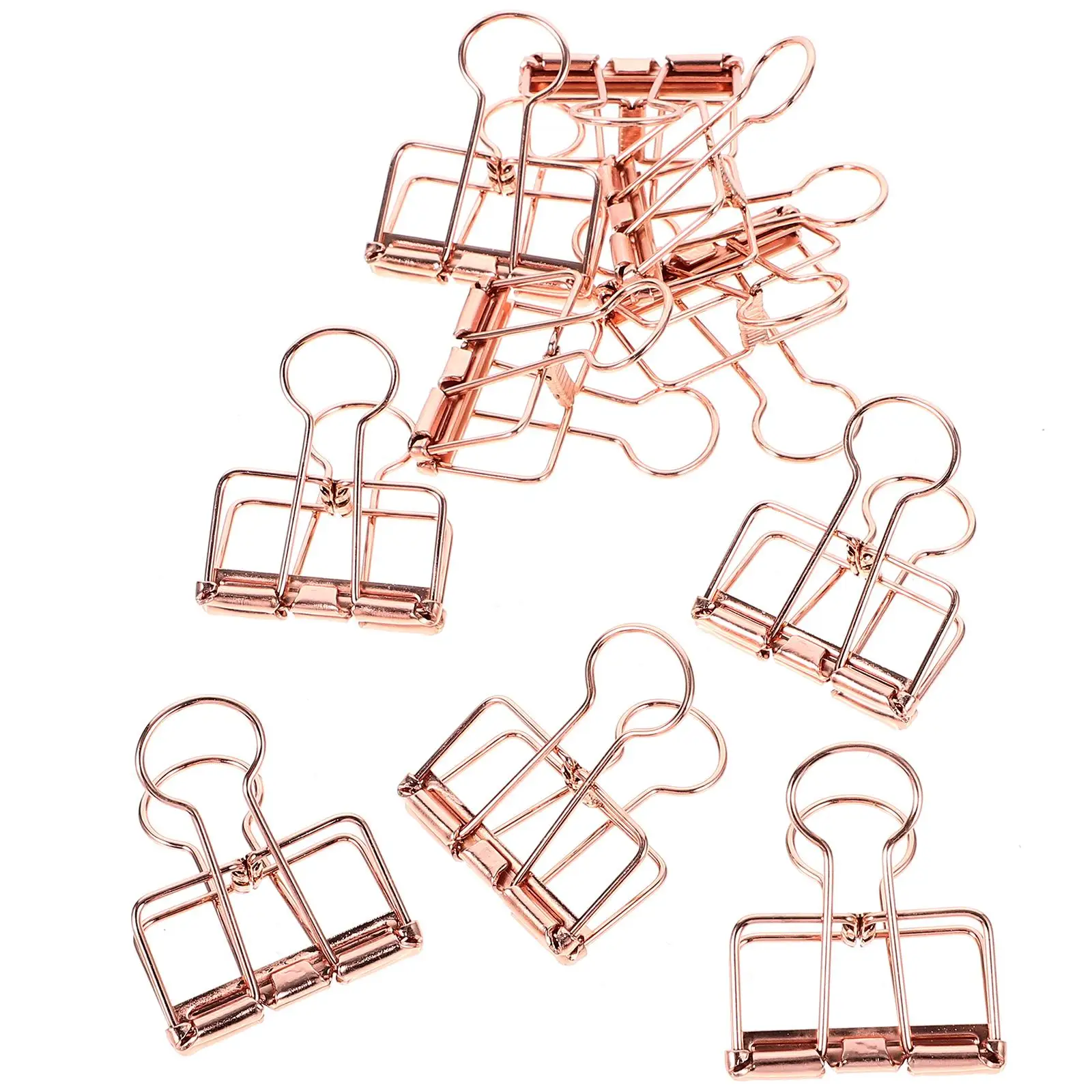10 Pcs Hollow Dovetail Clip Binder Clips Small Paper Vintage Metal Office Home Clamps Alloy Supplies