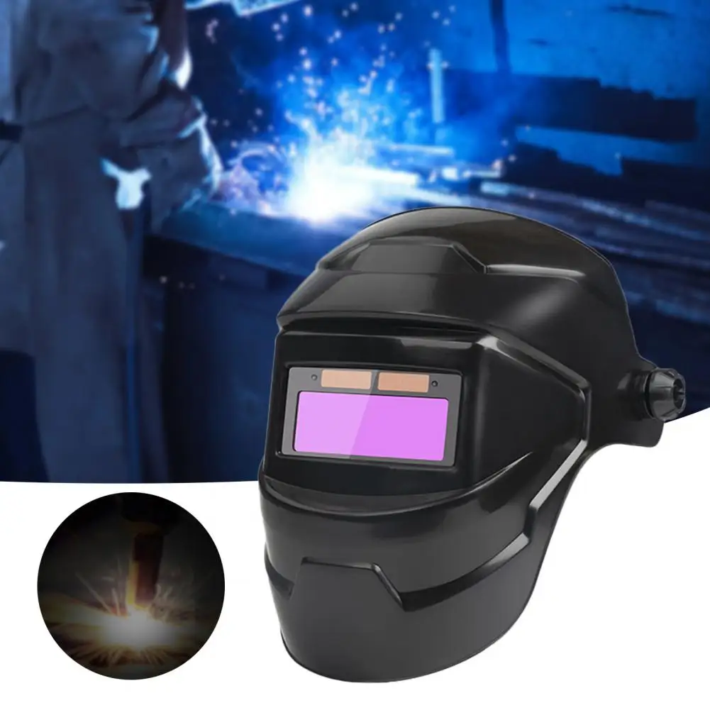 Solar Powered Welding Helmet Auto Darkening LCD Clear Welding Shield Grinding Hood Safety Gear