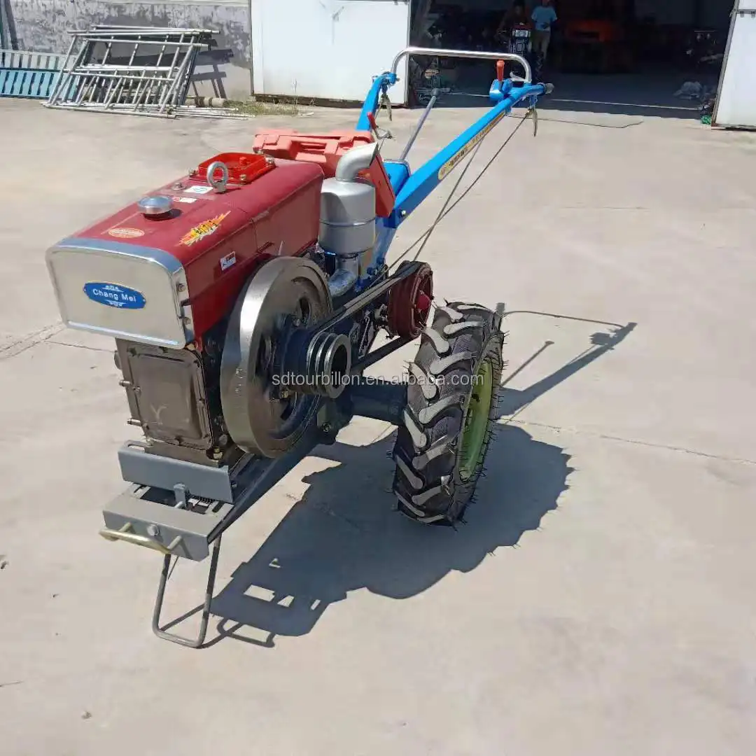 8hp walking tractor two wheels cultivator rotary tiller can be used with various tools