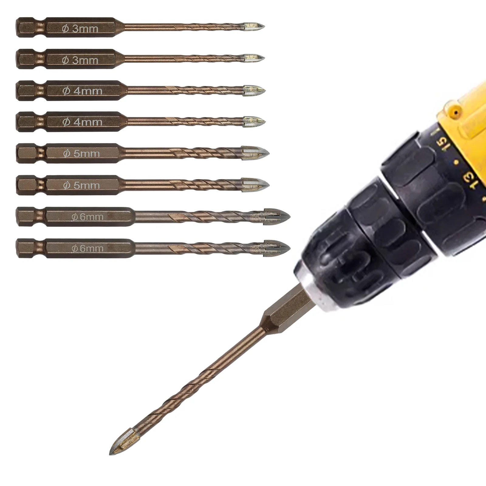 for cross Hexagon Drill Bit Set Concrete for cross Drill Bit Hexagon Drill Bit Cement Drill Bit Concrete Wall Drill Bit