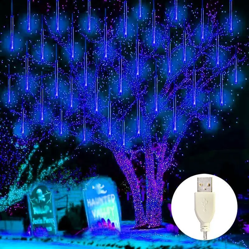

Outdoor Fairy Garland Lamp Wedding Decoration USB/US/EU Plug Christmas LED Meteor Shower Garland Festoon Holiday Strip Light