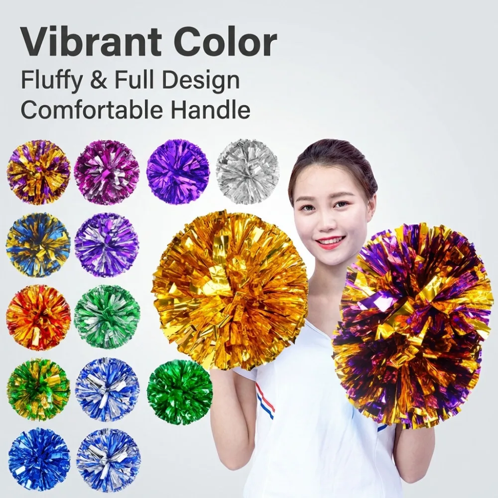 Colorful Cheerleader Pompons for Girls and Kids, Animation Balls for Fingers, Dance Cheerleader Accessories