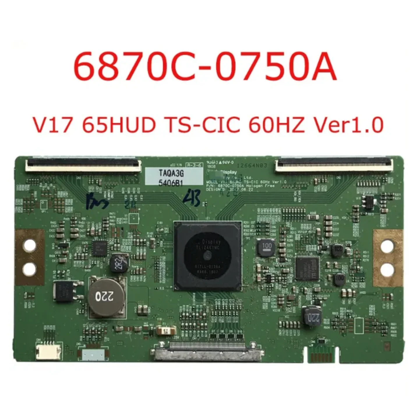 

Плата T-con 6870C-0750A V17 65HUD TS-CIC 60HZ Ver1.0, плата Tcom 6870C, плата T-con для телевизора 6870C0750A