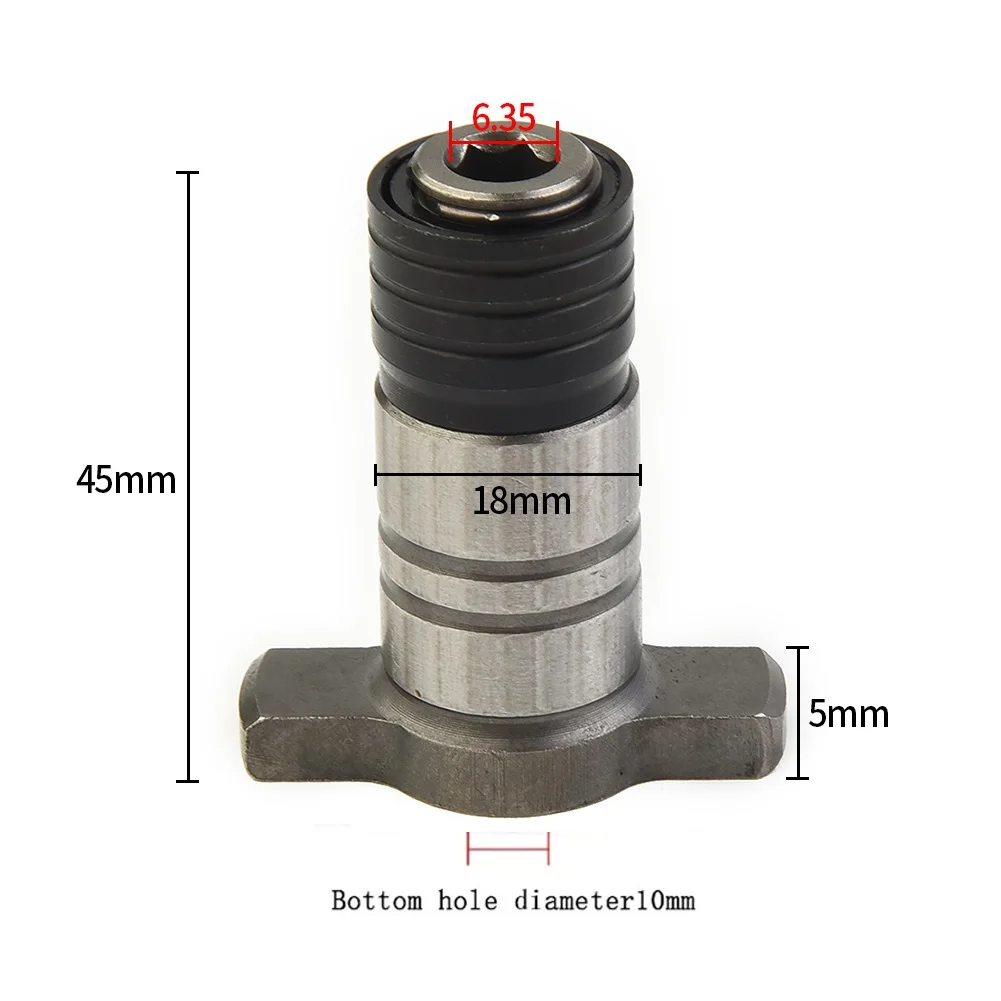 1pc Electric Wrench Shaft Accessory Square Shaft Steel 18V Electric Brushless Impact Wrench Shaft 1/4\'\' Hex Female Adapter