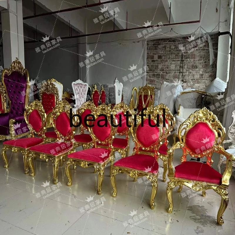 

European high back king seat court furniture leisure chair luxury single hotel wedding banquet party event chair