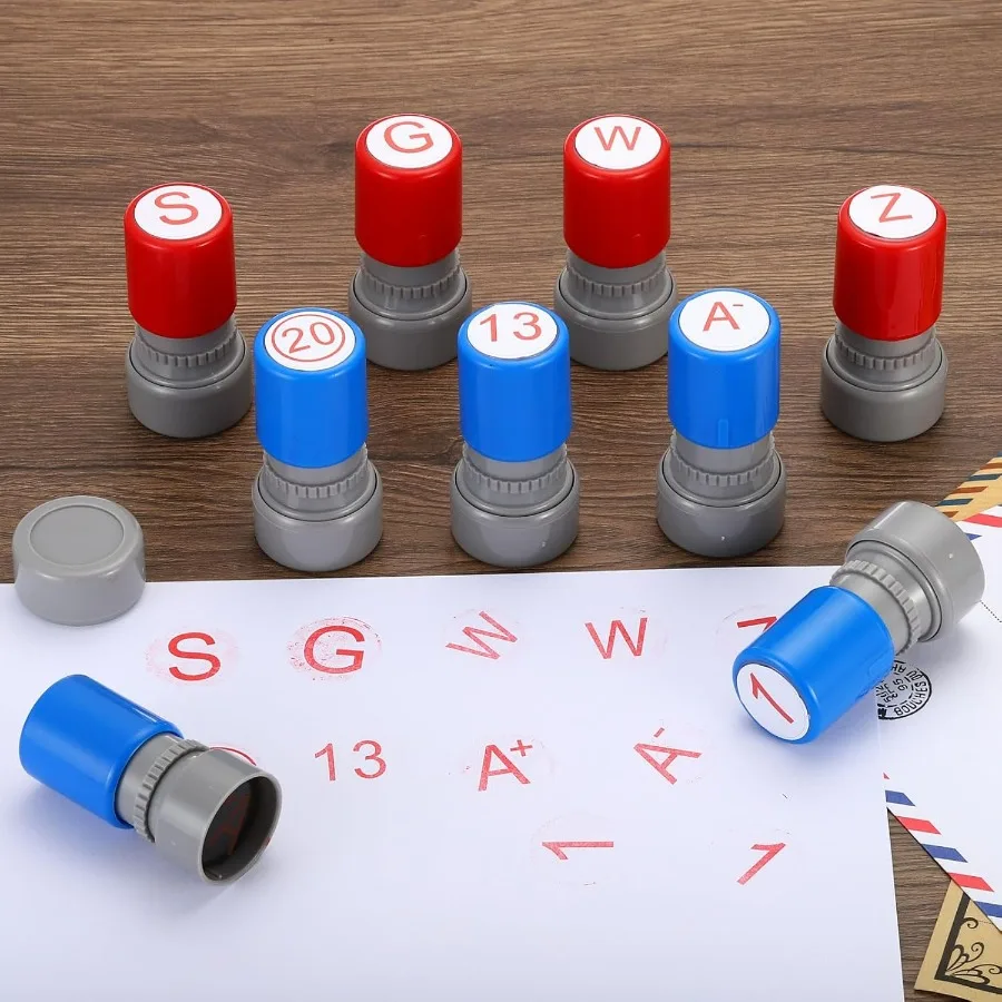 عدد طوابع التحبير الذاتي الأرقام 13 المعلم الأولي ختم الحبر ختم للفئة دفتر سكرابوكينغ لتقوم بها بنفسك الحرفية نمط 1 #6