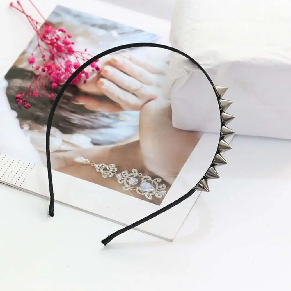 

New 1PC Charismatic Gift Women Studded Lady Metal Party Rock Rivets Hair Clips Headband Hair Band