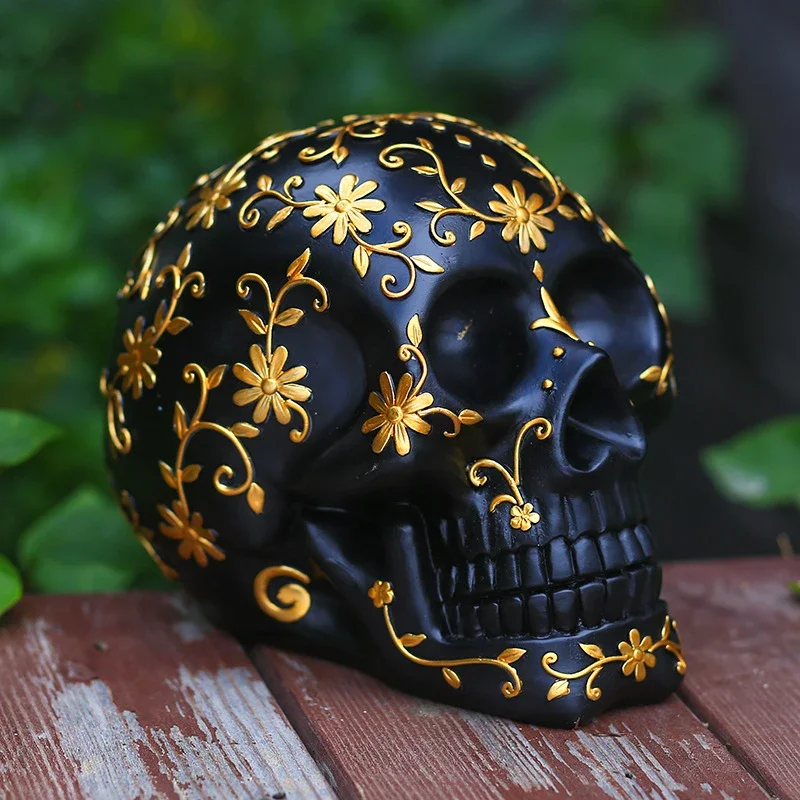 Halloween Pattern Skull Decoration Party Decoration Props Haunted House Decoration Resin Crafts