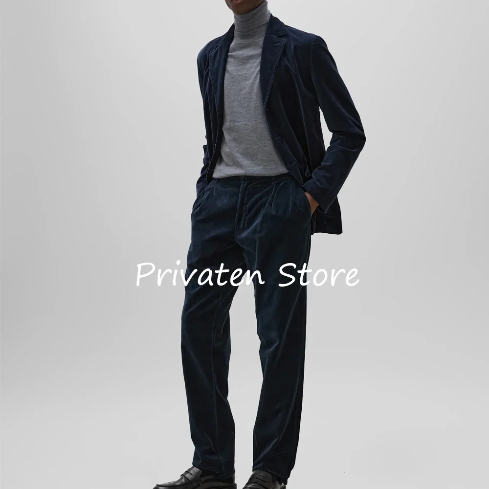 

Мужской бархатный костюм-двойка, социальные мужские костюмы на свадьбу, мужской деловой костюм, пиджаки, мужская элегантная одежда, мужская роскошная одежда