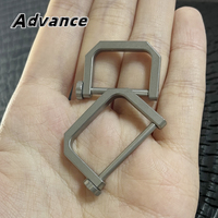 Flat Shape D Shape Titanium Alloy Buckle Multi-Tool Outdoor EDC Keychain Accessories