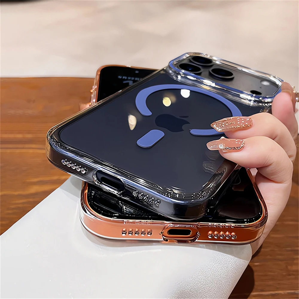 Transparente ultradünne PC-Hülle für MagSafe Magnetische Hülle für iPhone 18 17 16 15 14 13 Pro Max Plus Air Candy Color Stoßfeste Abdeckung – Detail 9