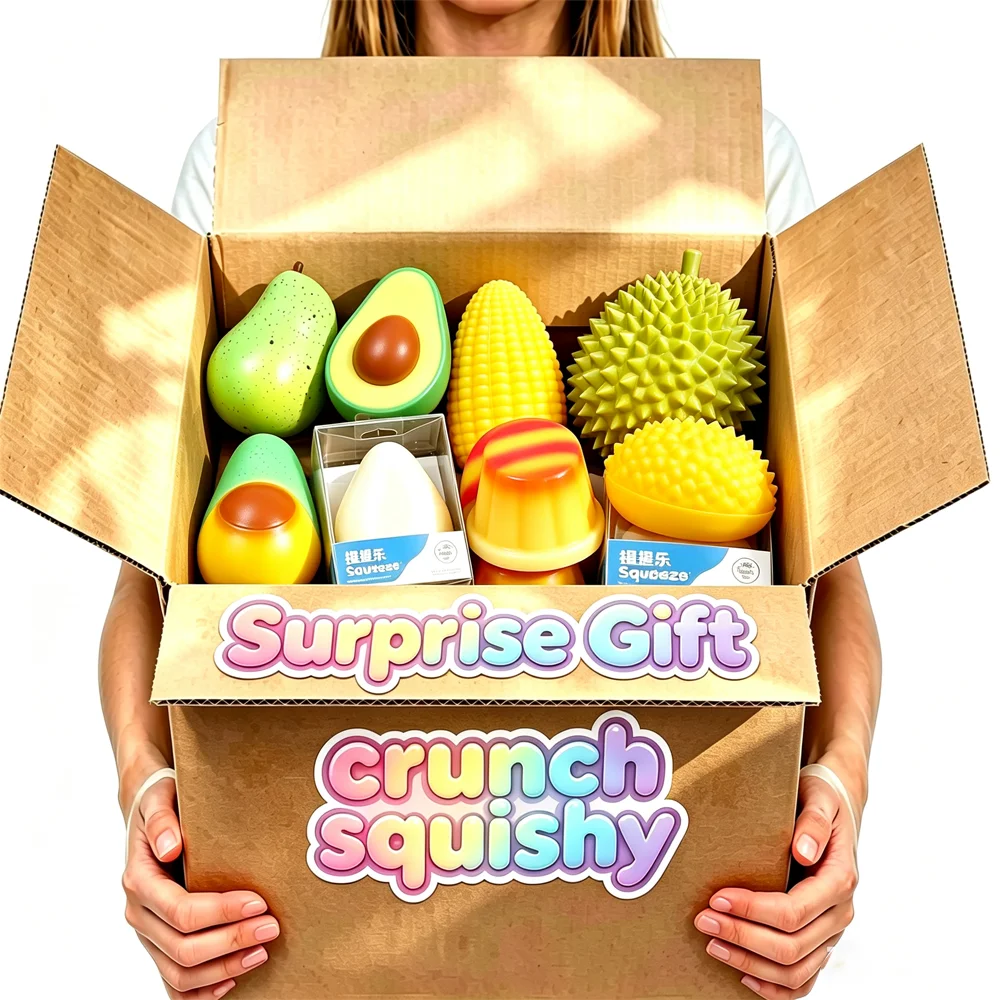 Crunch Squishy Blind Box, Durian Crunch Squishy, Bread Crunch Squishy, Cheese Crunch Squishy, Squishy Con Molte Recensioni Coreane-image