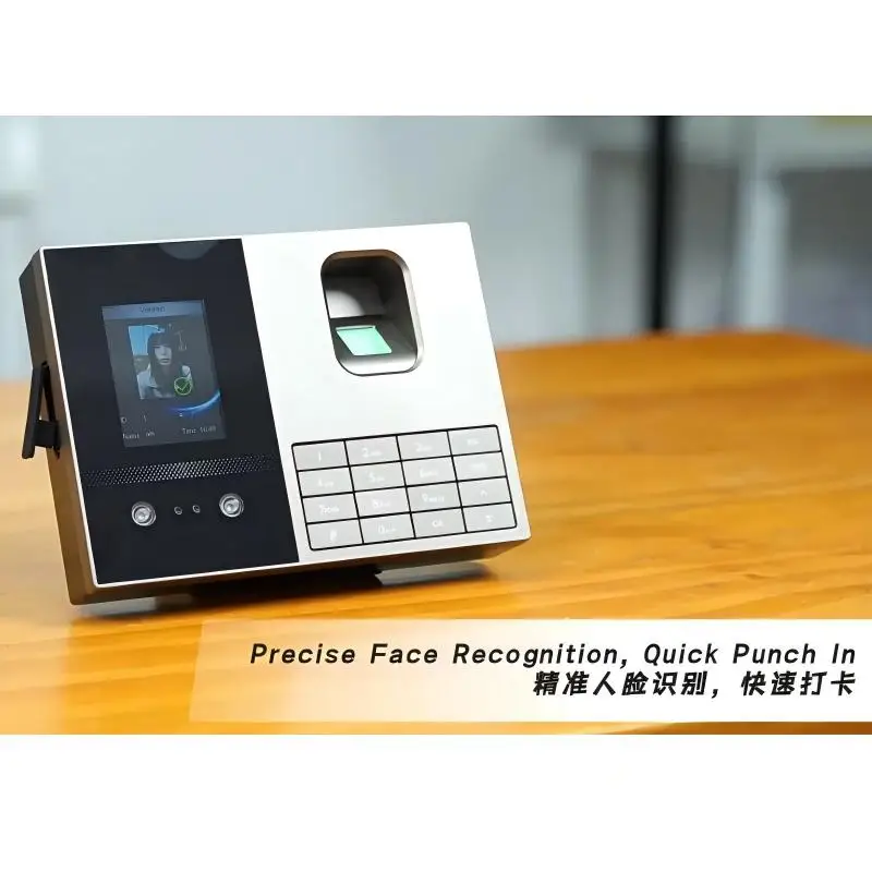 FS02 Macchina per la presenza di riconoscimento facciale Schermo da 2,8 pollici Orologio per impronte digitali Palmprint Auth U-disk Generazione diretta di rapporti