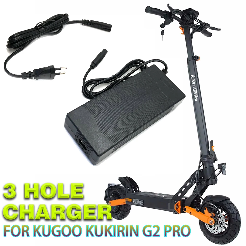 

Оригинальное зарядное устройство CQ 54,6 В, 2 А, с 3 отверстиями и вилкой европейского стандарта для Kugoo Kukirin G2 Pro, аксессуары для электрических скутеров