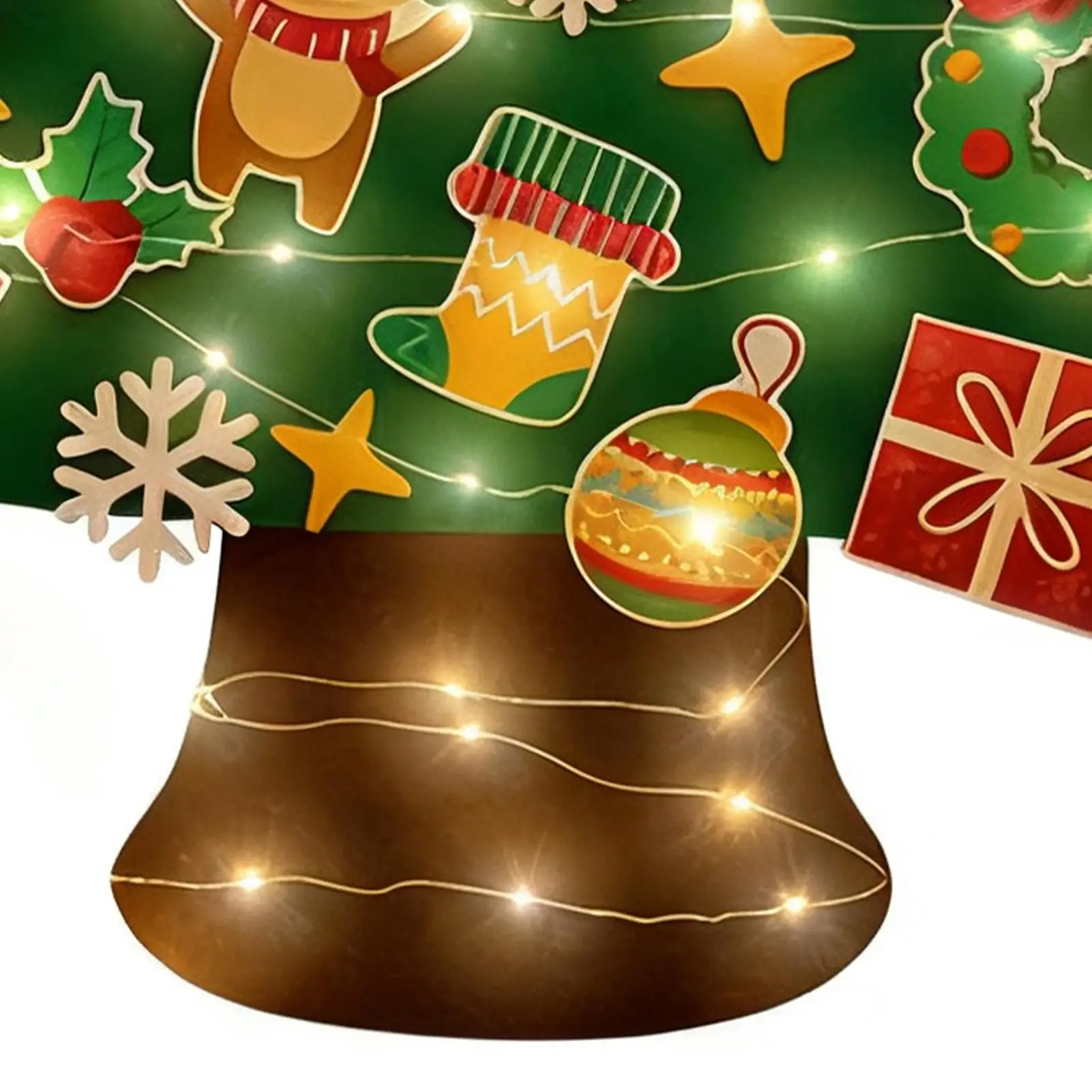 

Toddler Christmas Tree With 9.8ft LED Light String Decoration Children's Christmas Tree For Bedroom Nursery Outdoor Indoor