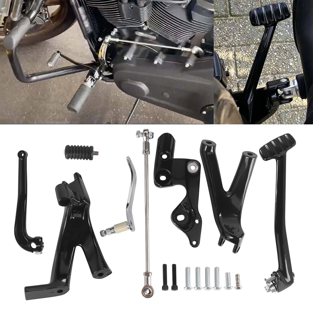 For Harley Softail 2018-later FXBB FXLR FXLRS and FXST Models Black Motorcycle Forward Controls Footrest Pegs Kit Set